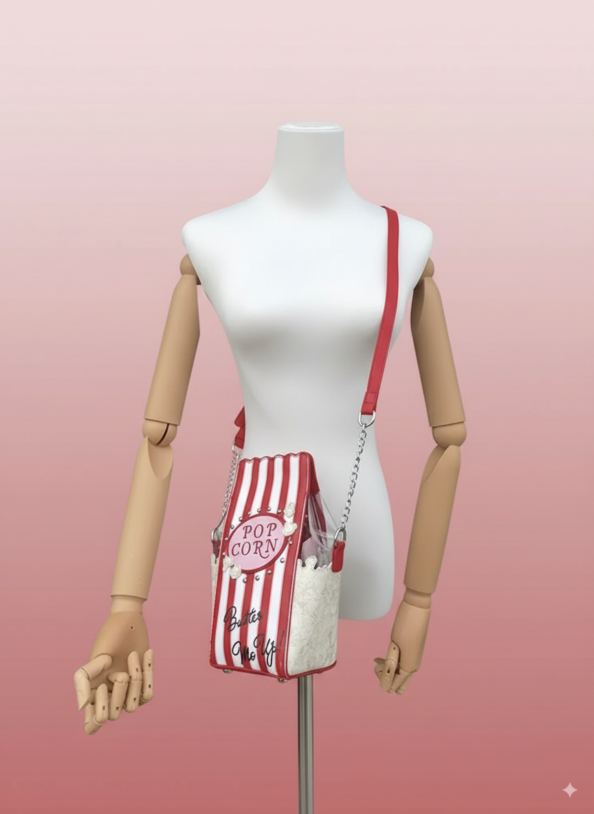 Popcorn Bucket Crossbody Bag