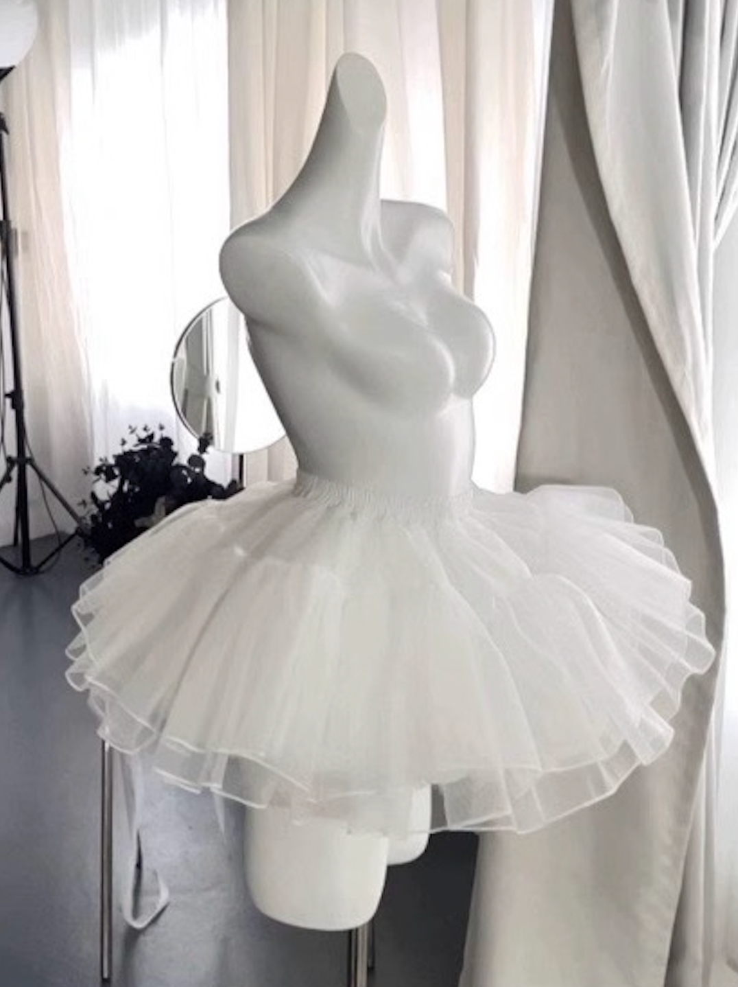 Snowhite Short Dress with Ruffle Details