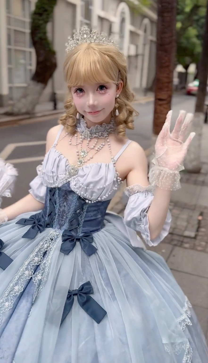 Cute girl wearing Celeste Waltz Dress
