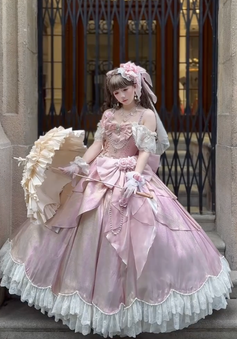 Victorian Rose Reverie Ball Gown