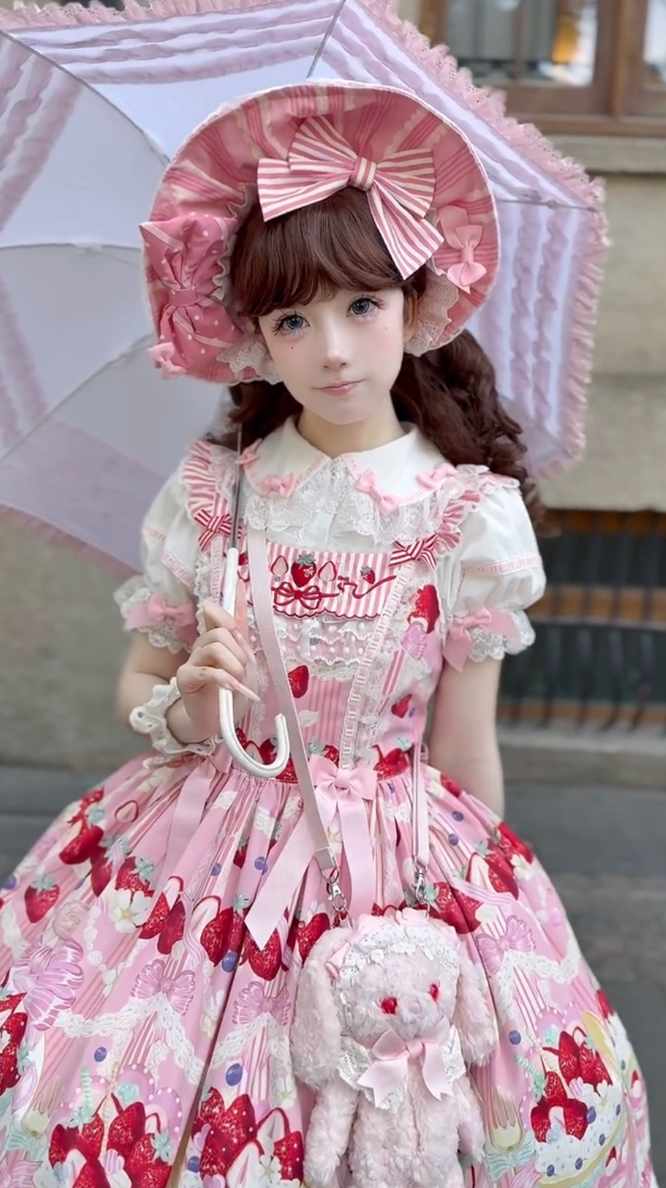 Strawberry Cream Parlour Lolita JSK (Pink)