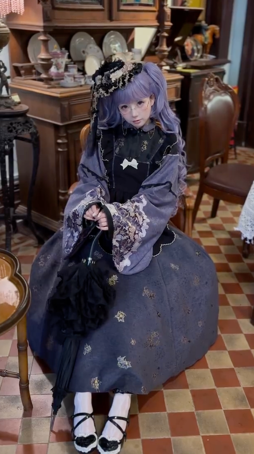 Twilight Enchantress Lolita Dress (Deep Purple Set)