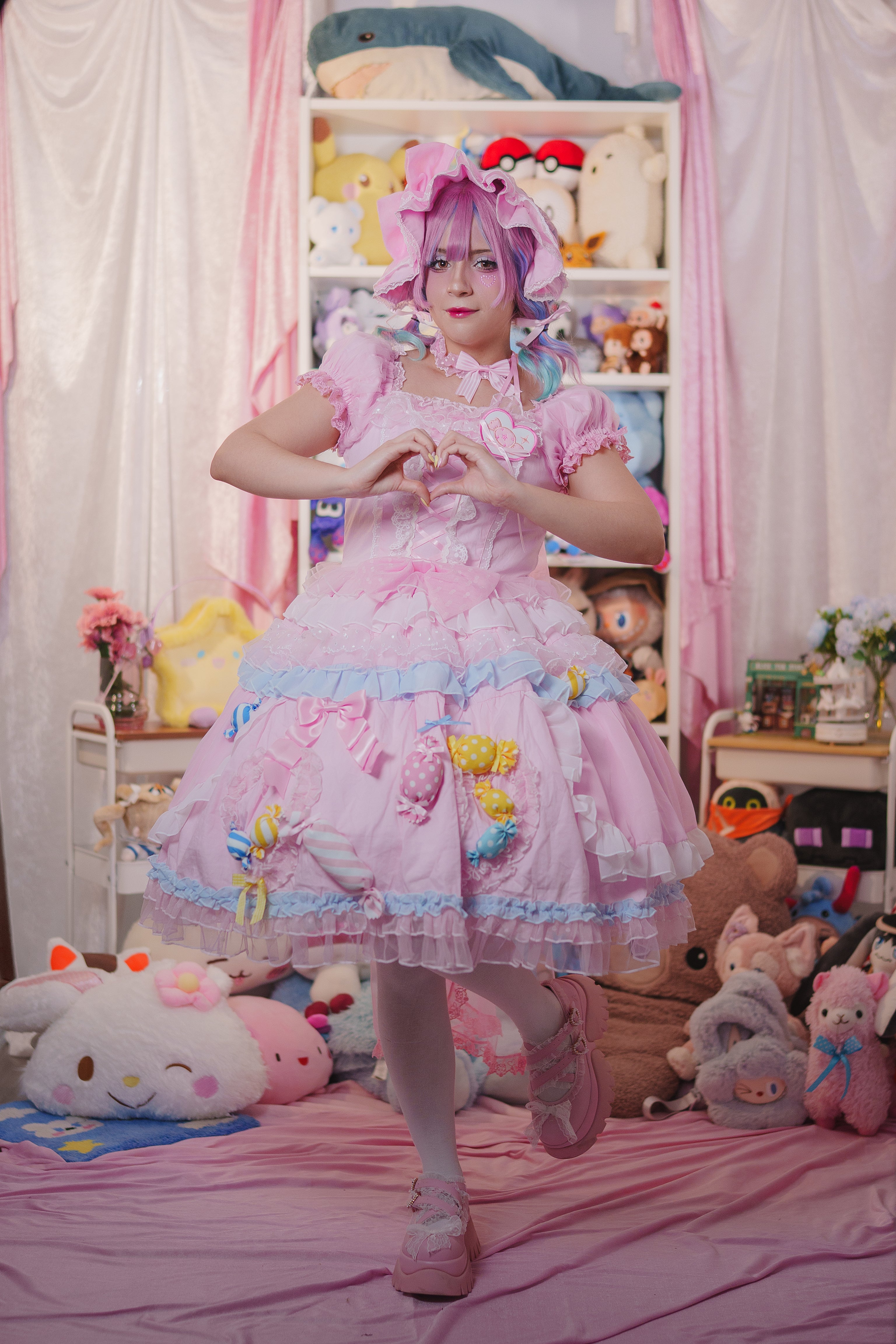 Candy Pocket Princess OP Dress with Bonnet Included