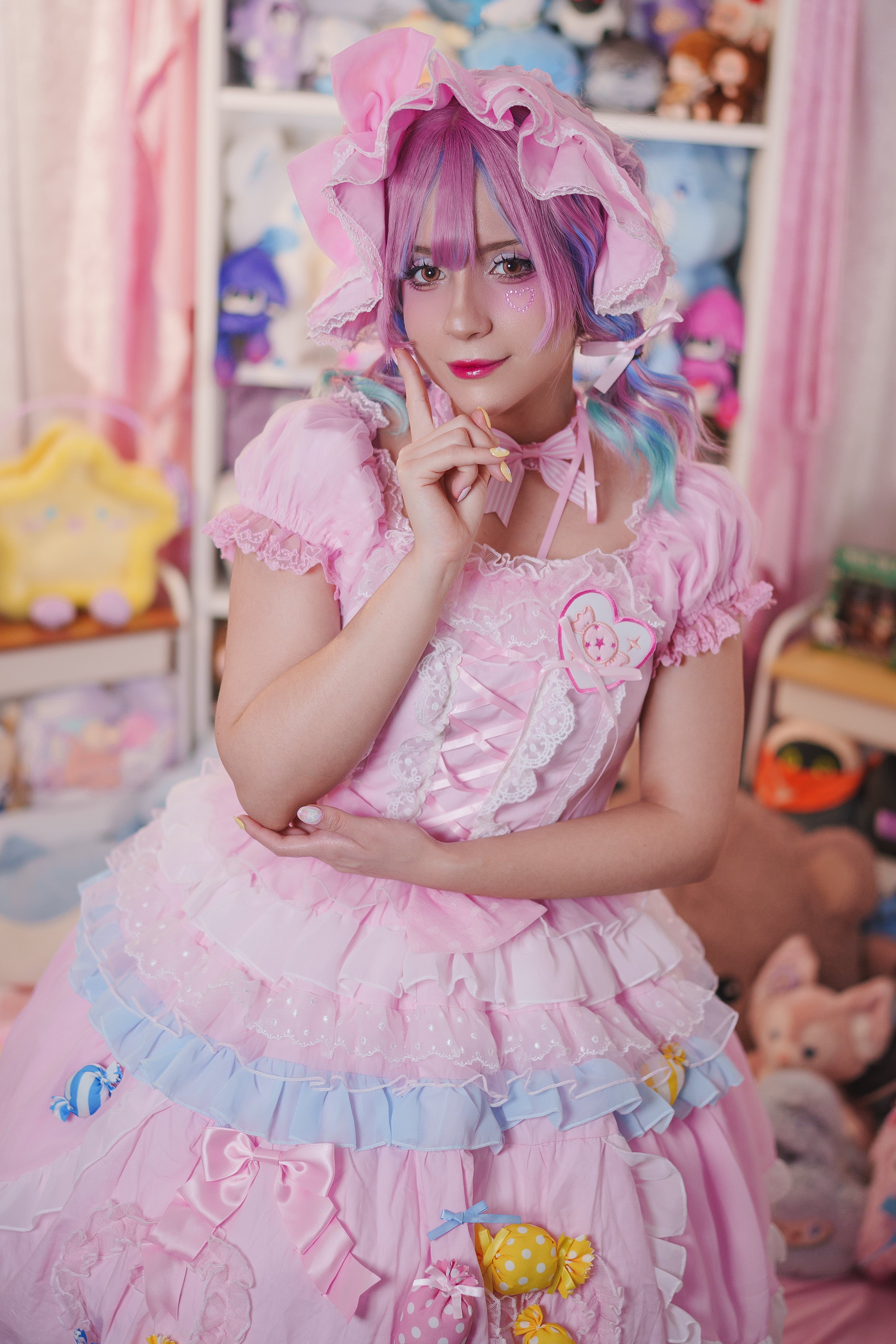 Candy Pocket Princess OP Dress with Bonnet Included