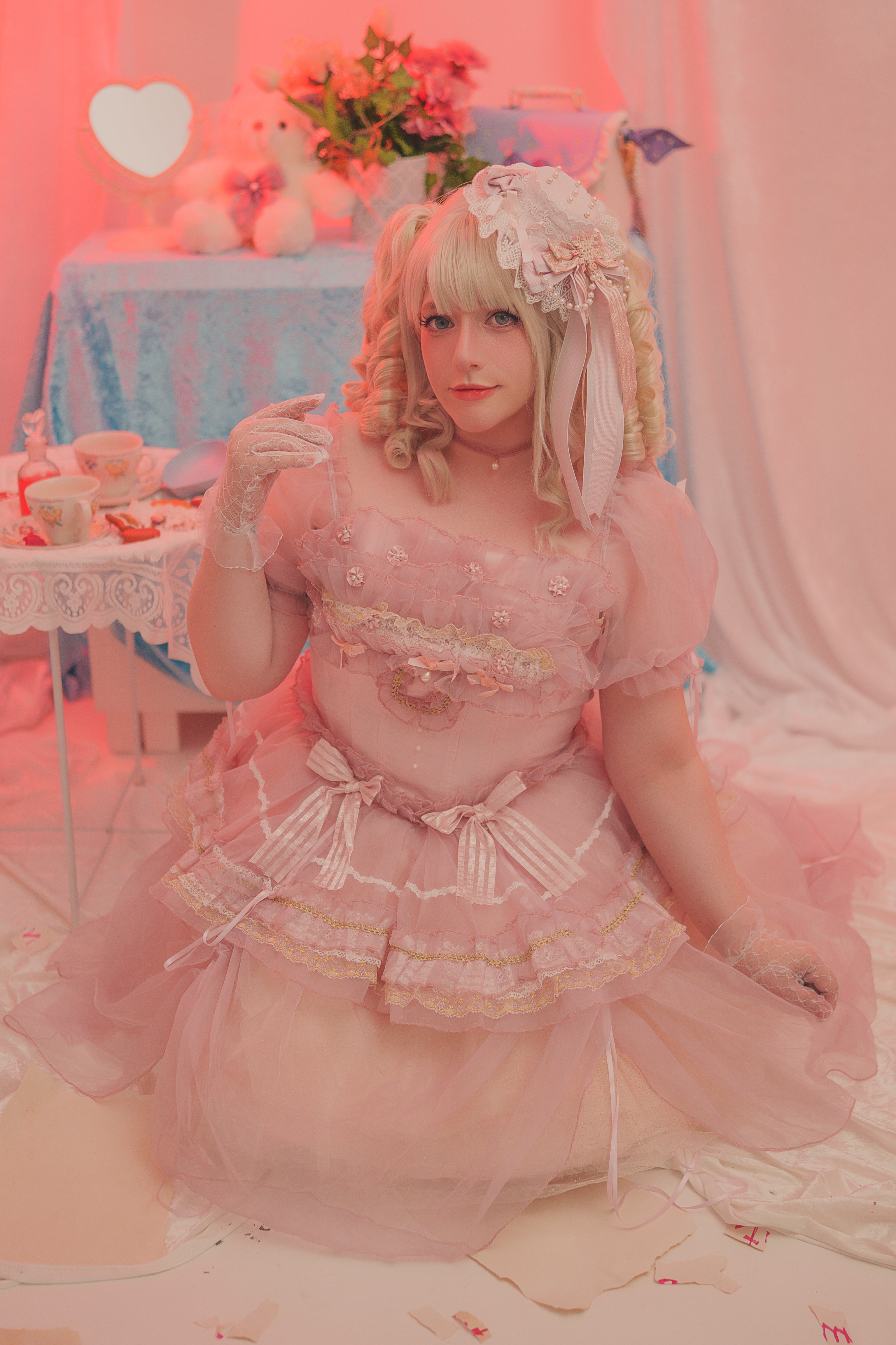 Sweet Rose Princess Curly Wig (Light Blonde)