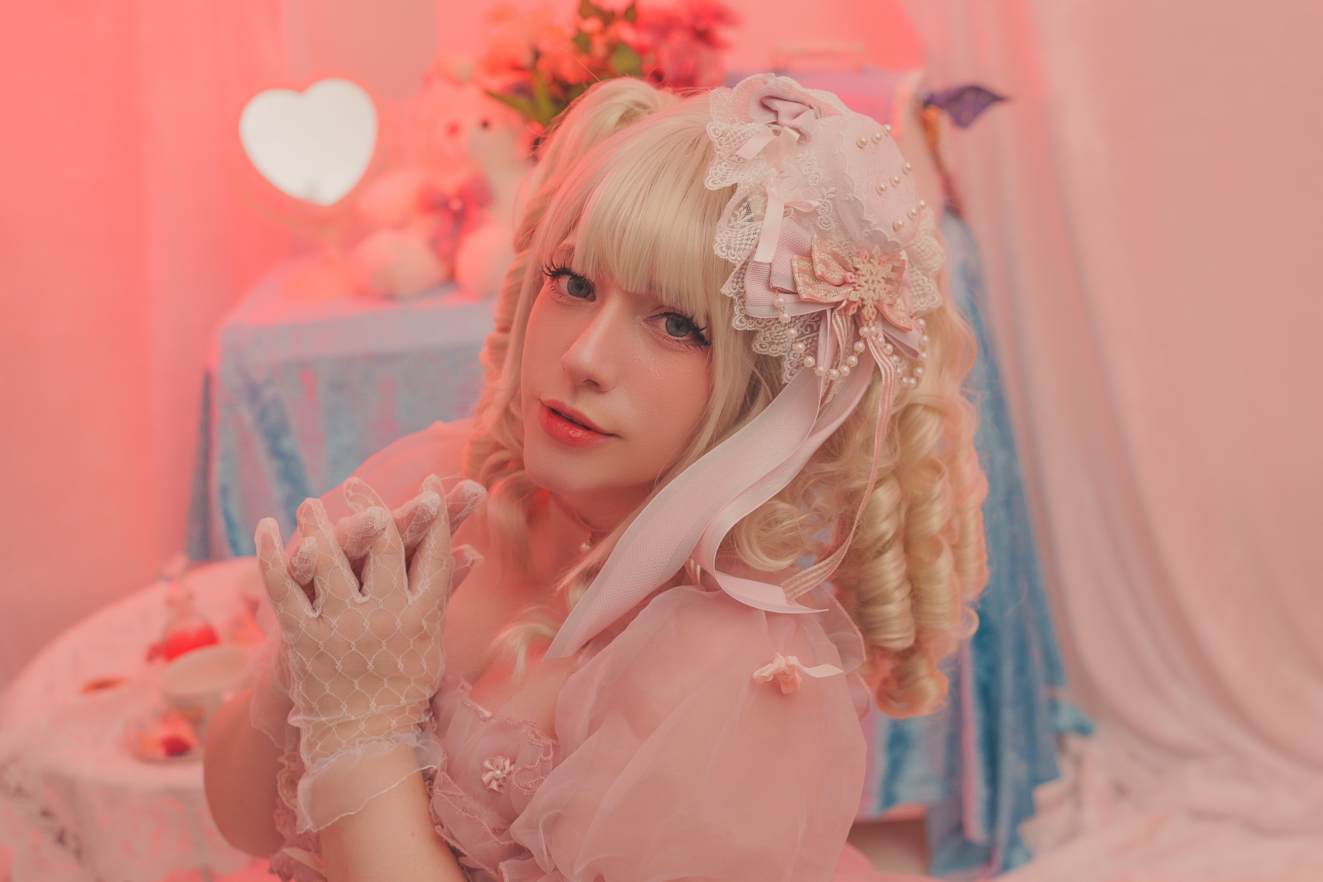 Sweet Rose Princess Curly Wig (Light Blonde)