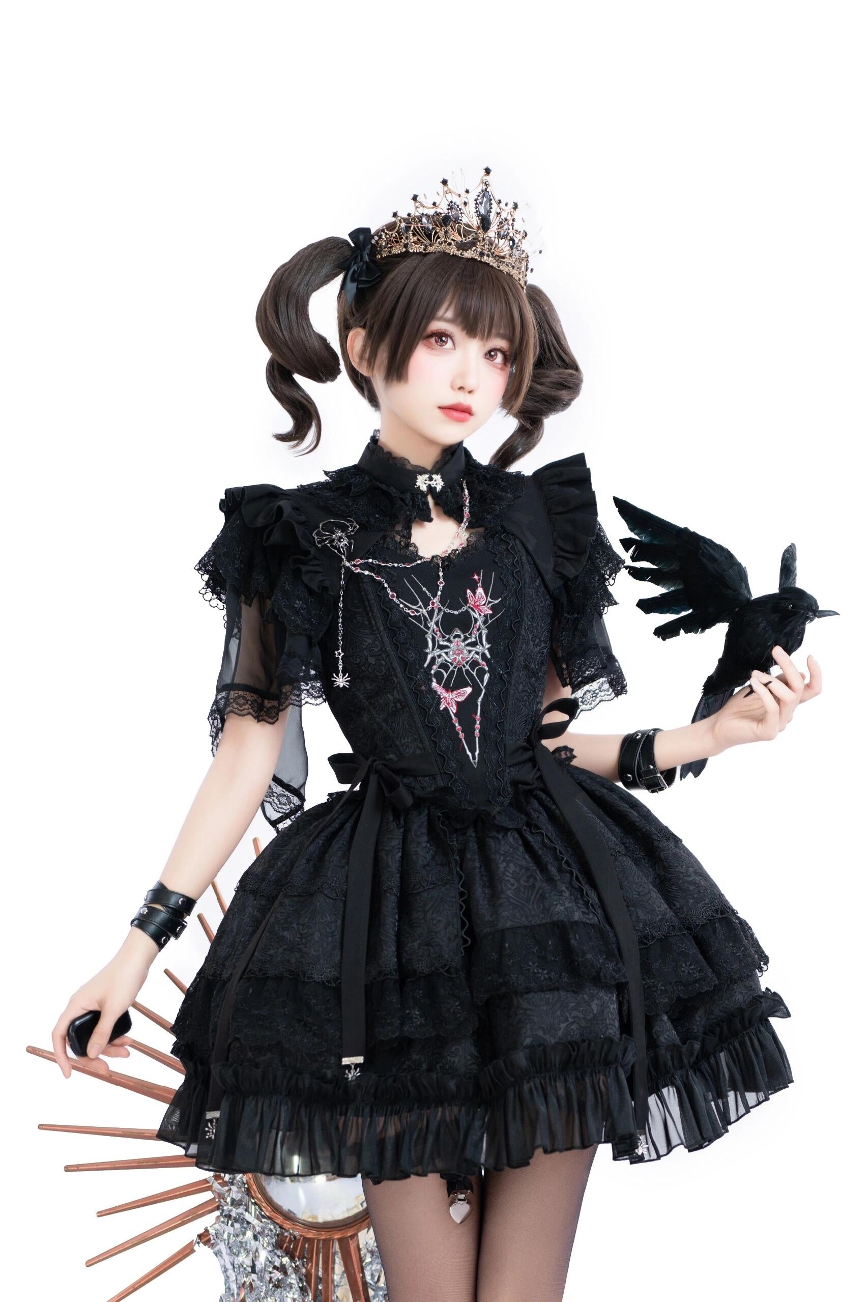 Crimson Web Enchantress Lolita Dress