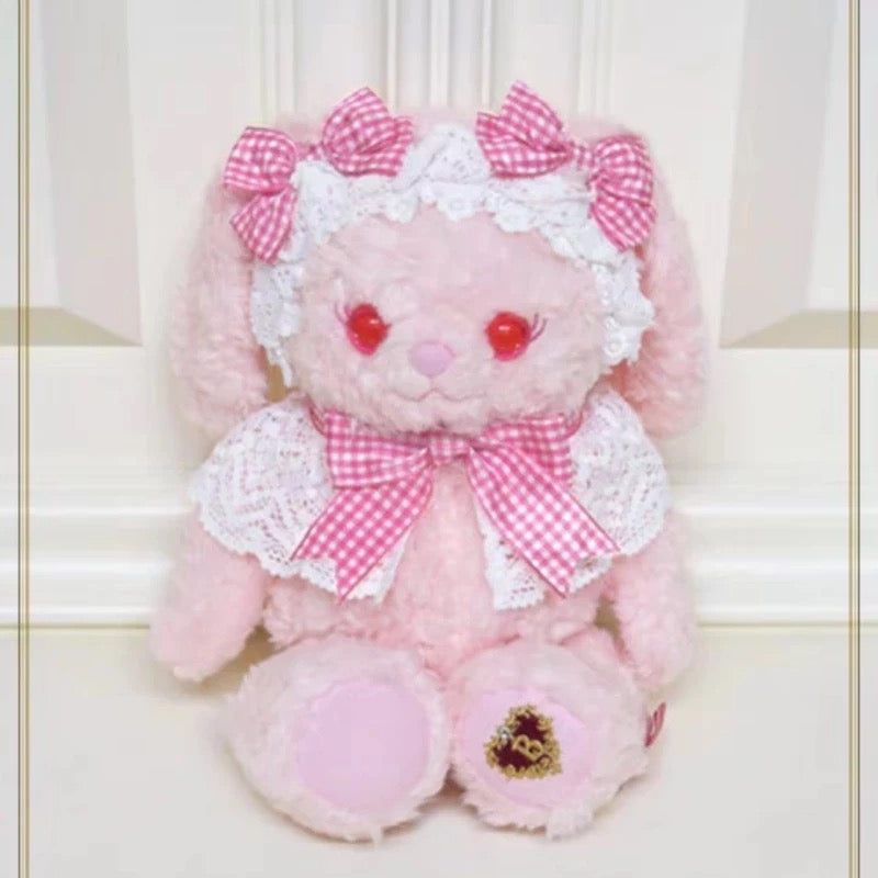 Bunny Lace Plush Bag with lace details and fluffy bunny design