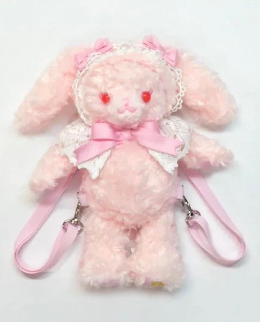 Close-up of the Sweet Bunny Lace Plush Bag