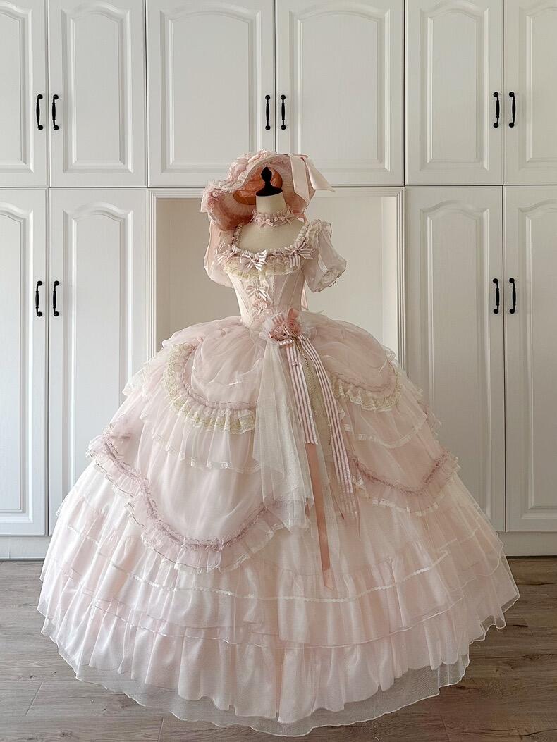 Lolita dress with bonnet on mannequin