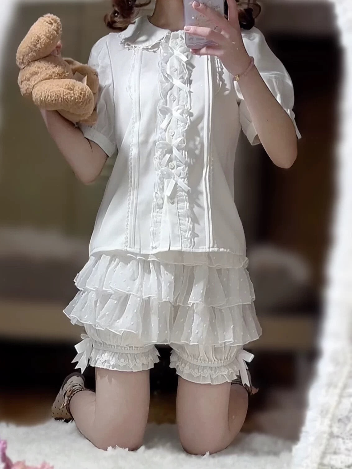 Bow Ribbon Peter Pan Lolita Blouse