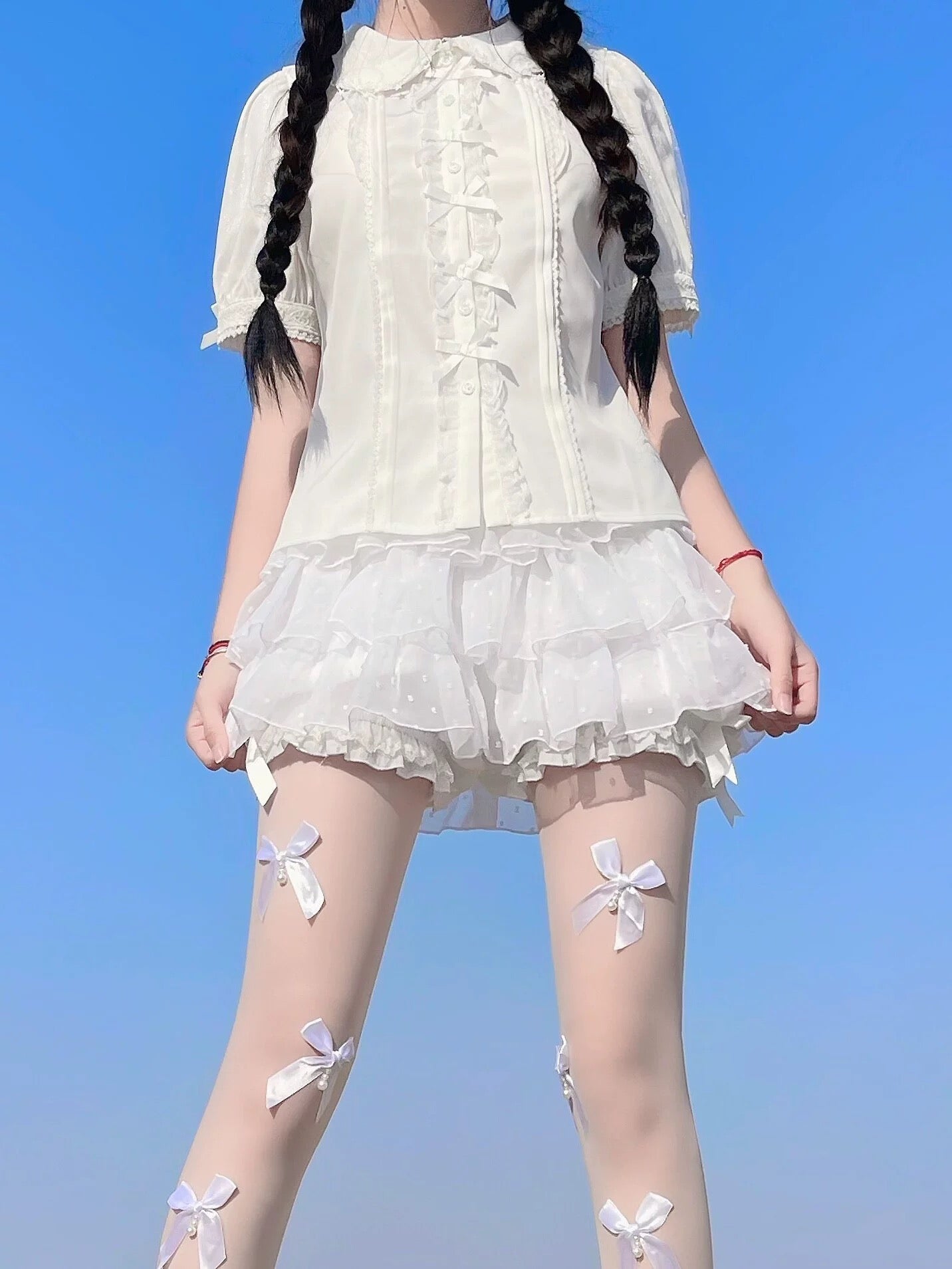 Bow Ribbon Peter Pan Lolita Blouse