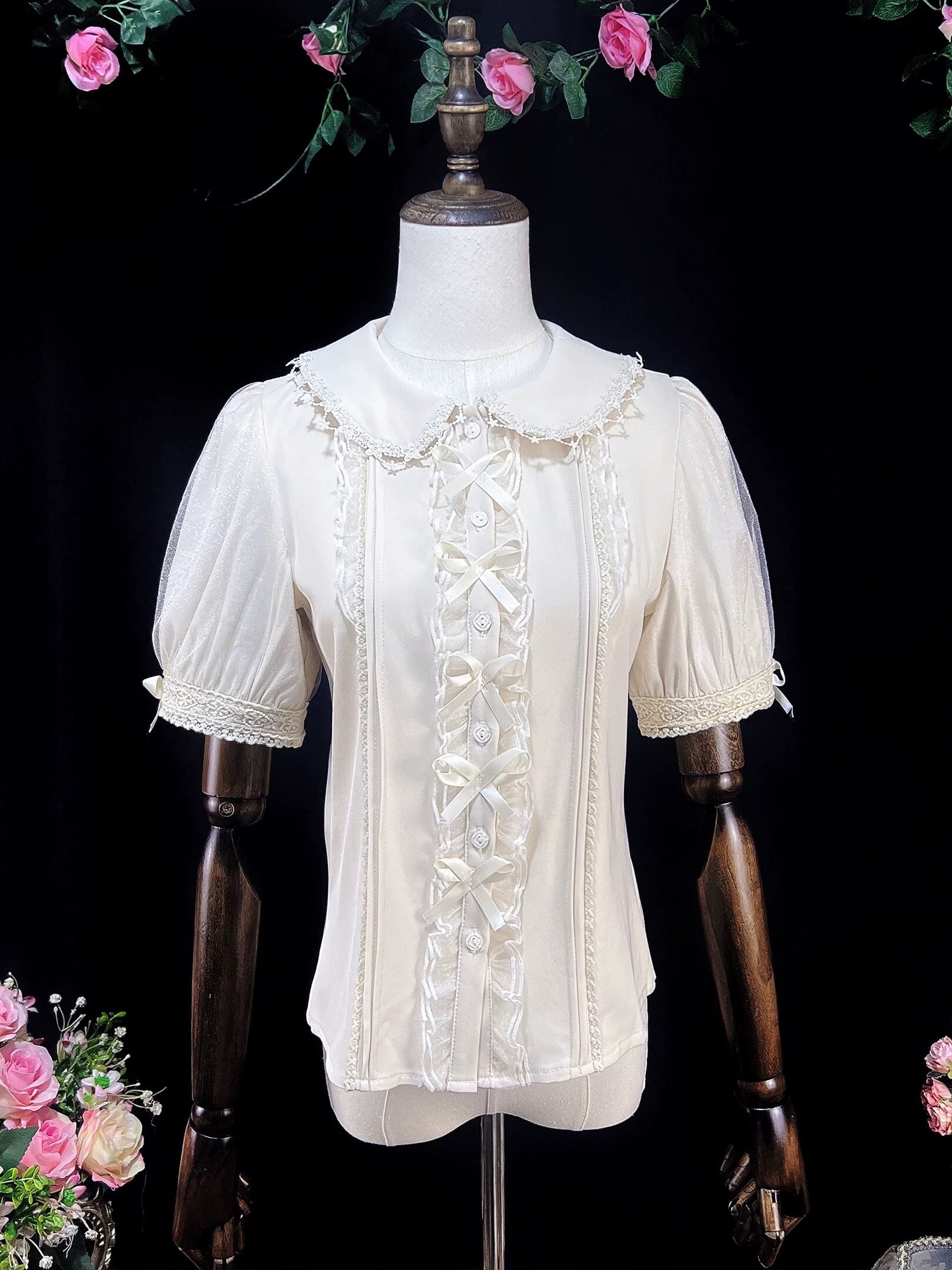 Bow Ribbon Peter Pan Lolita Blouse
