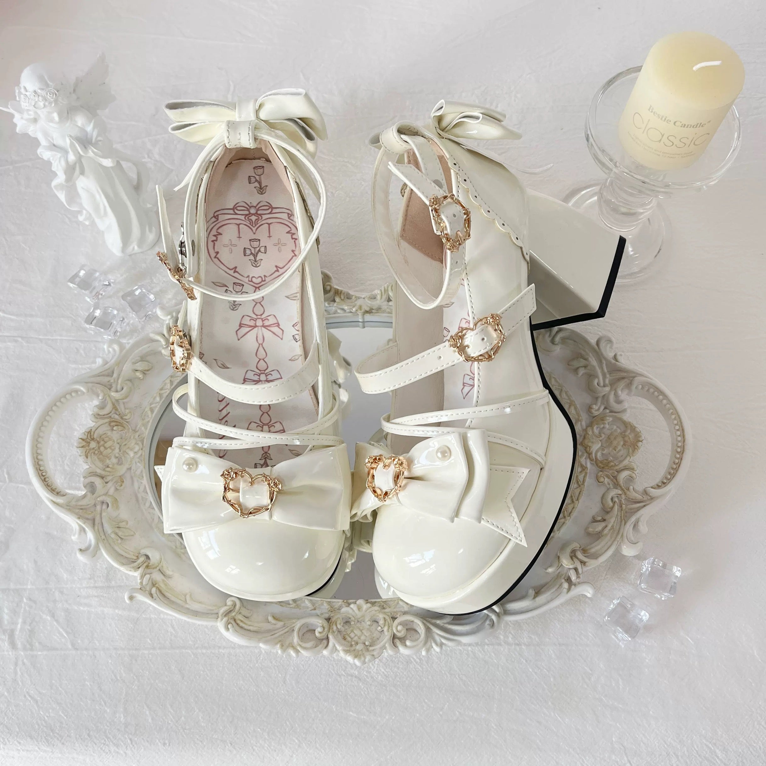 Sweet Lolita Princess Heart Bow Heels