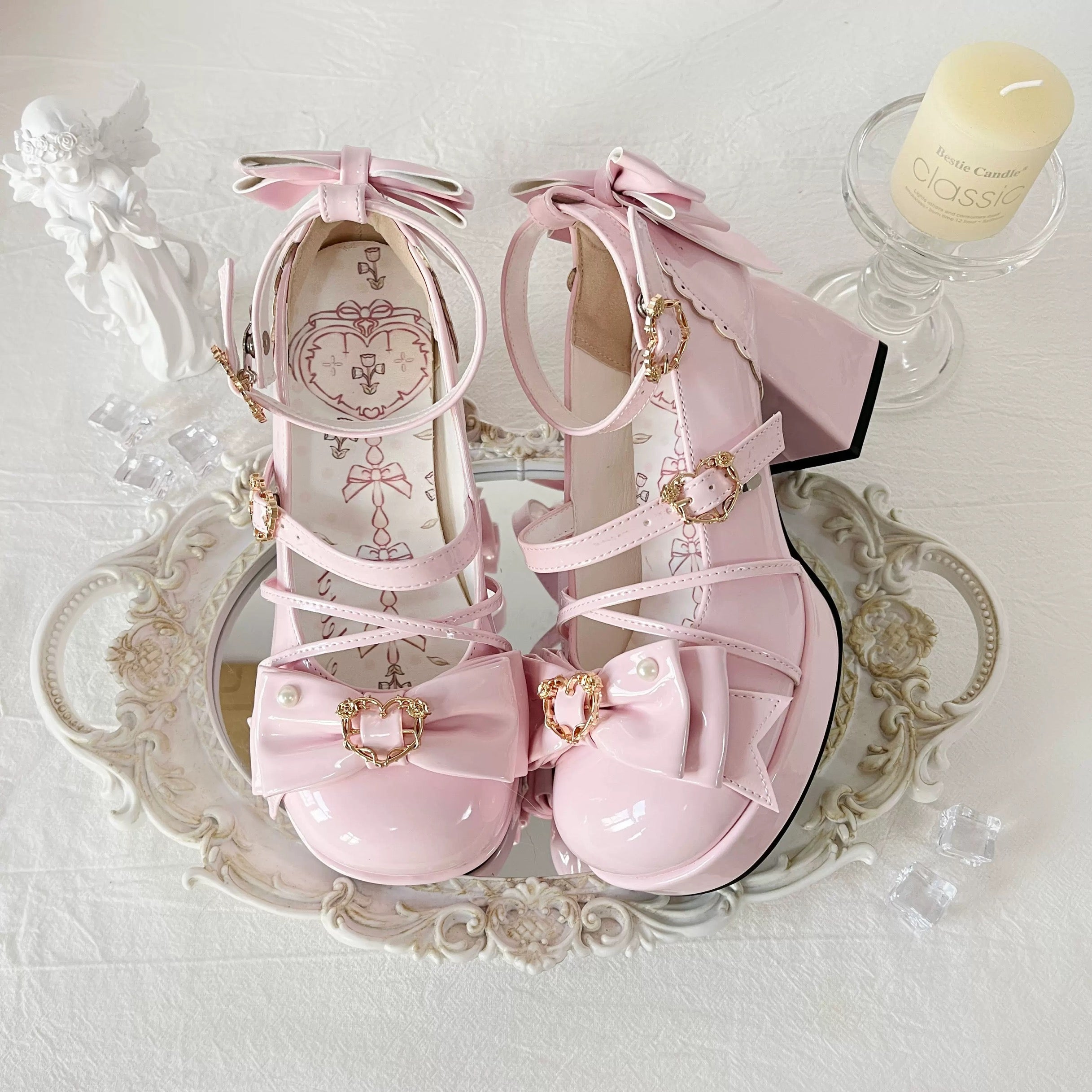 Sweet Lolita Princess Heart Bow Heels