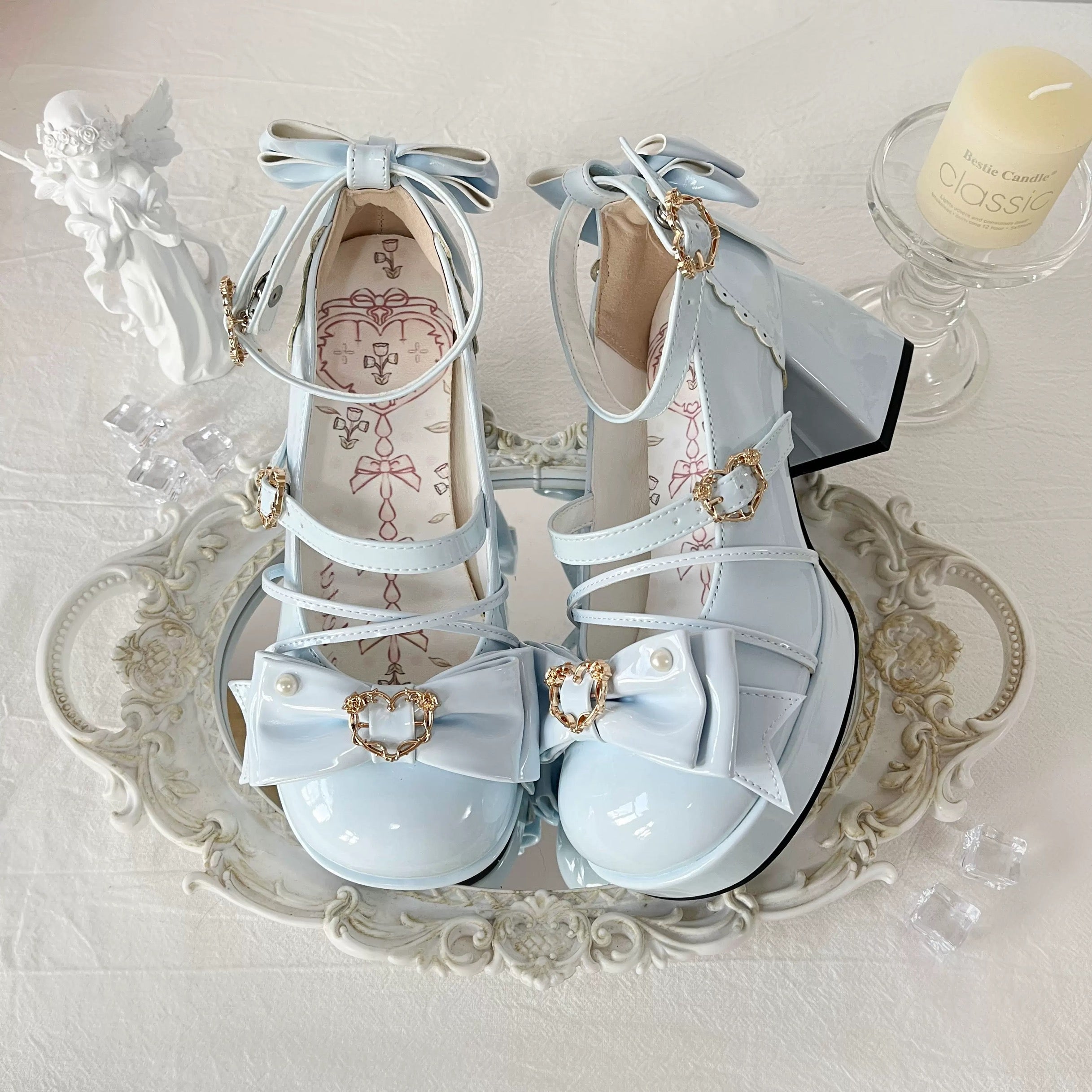 Sweet Lolita Princess Heart Bow Heels