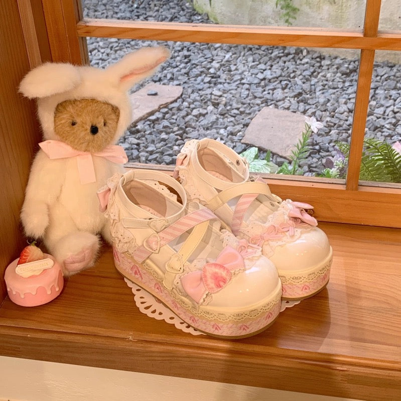 Strawberry Carnival Lolita Shoes Platforms