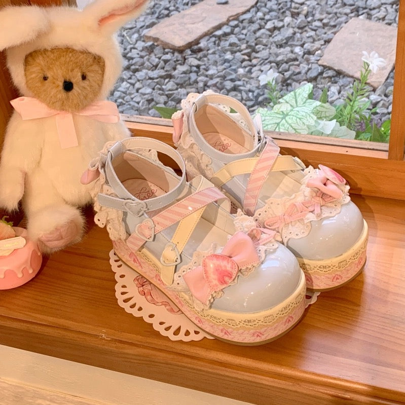 Strawberry Carnival Lolita Shoes Platforms