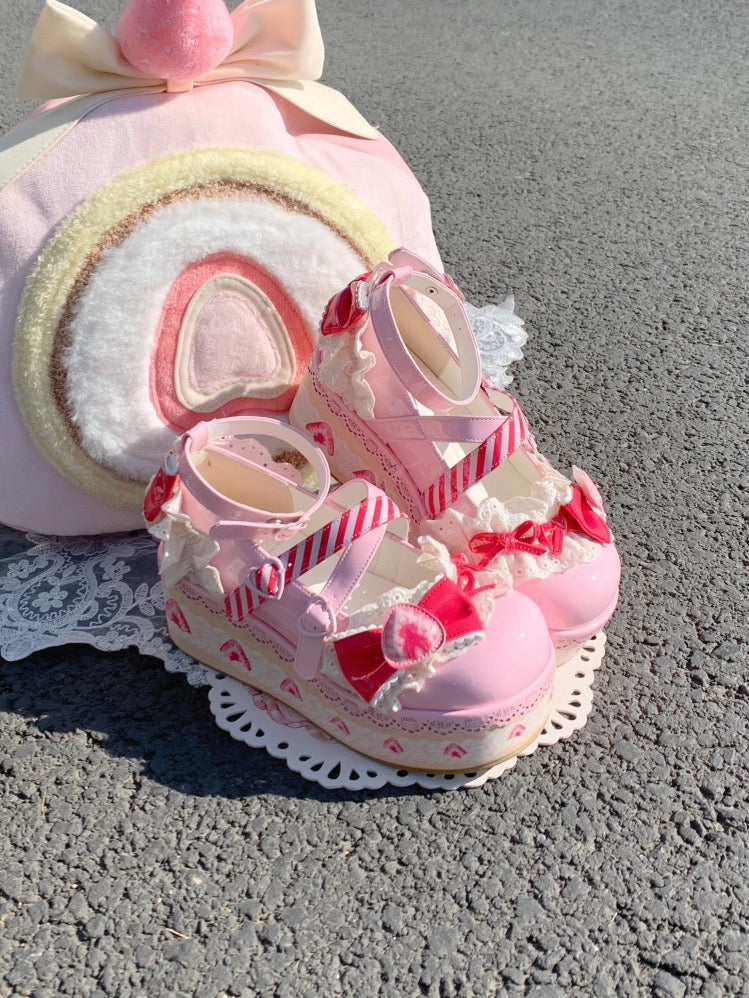 Strawberry Carnival Lolita Shoes Platforms