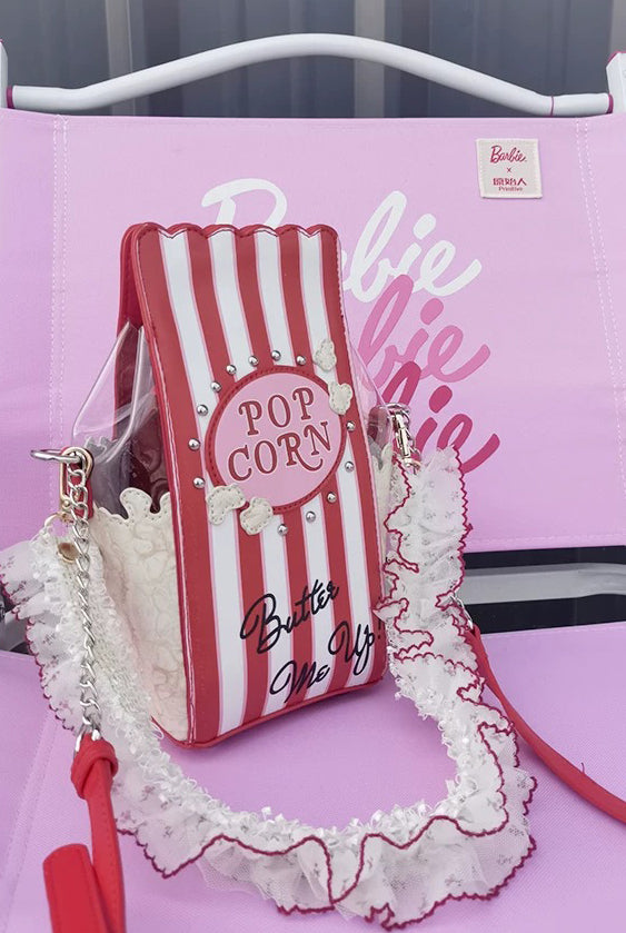 Popcorn Bucket Crossbody Bag