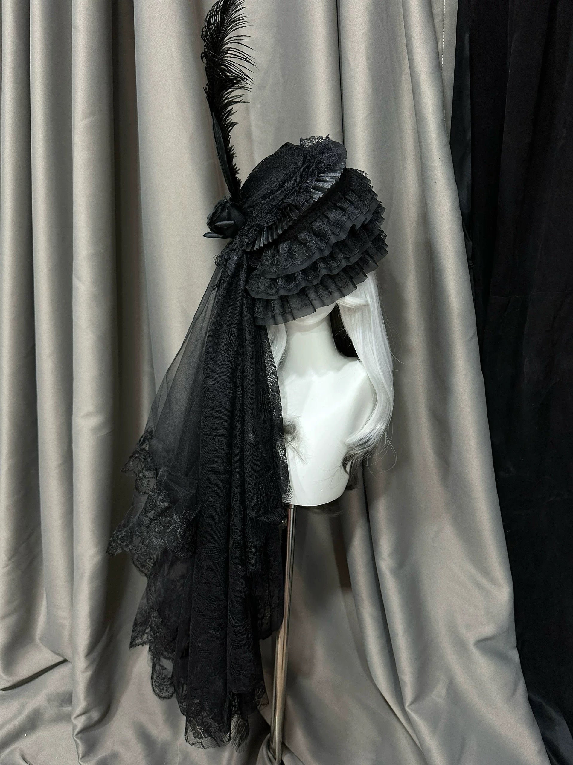 Victorian Lace Veil Hat