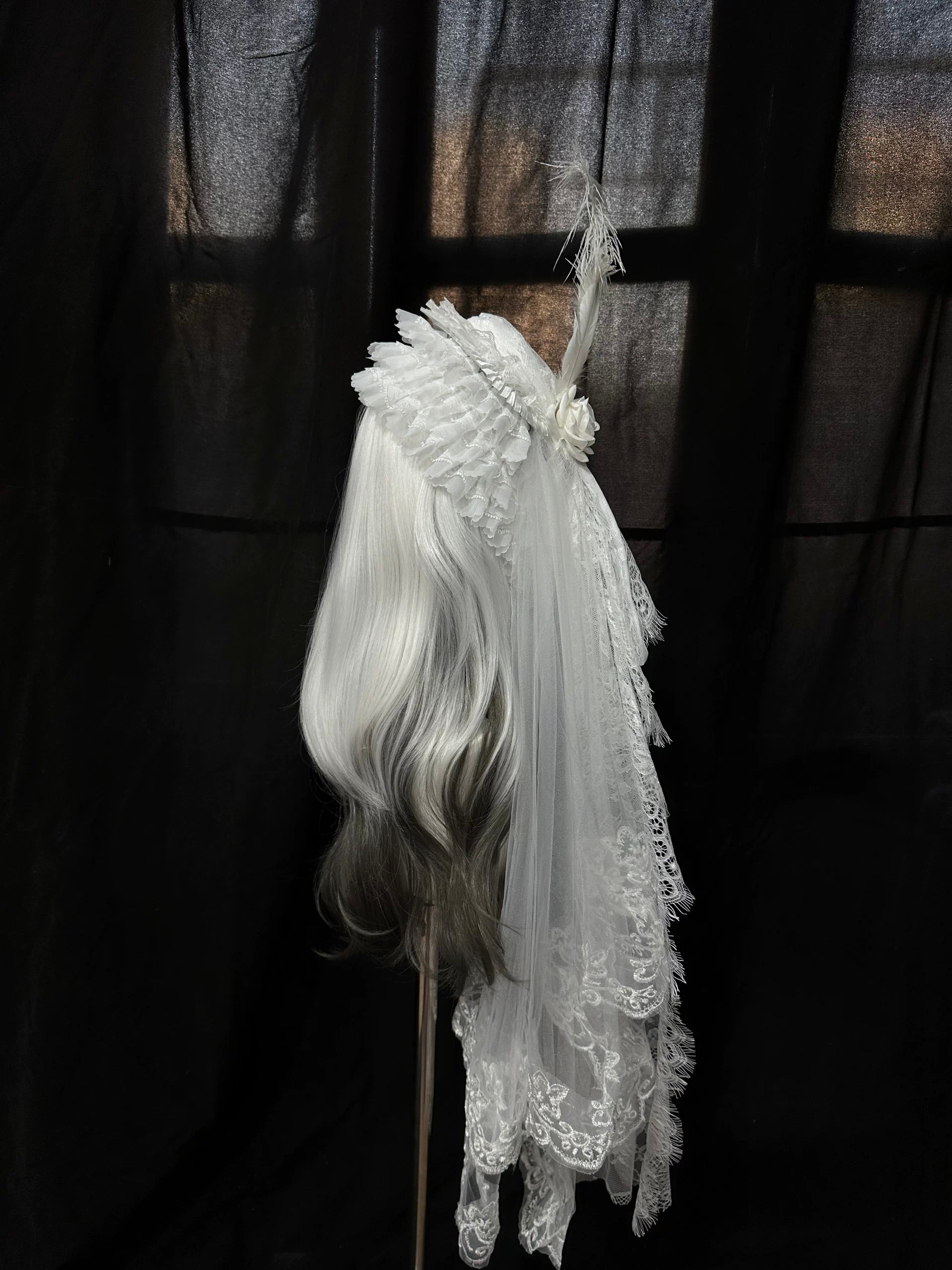 Victorian Lace Veil Hat