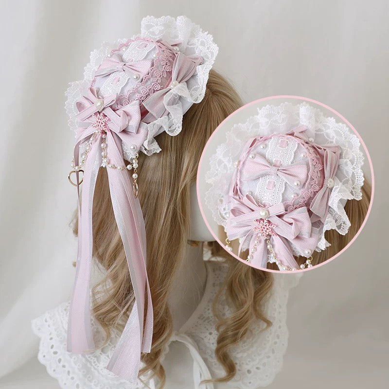 Victorian Lace Ribbon Mini Hat
