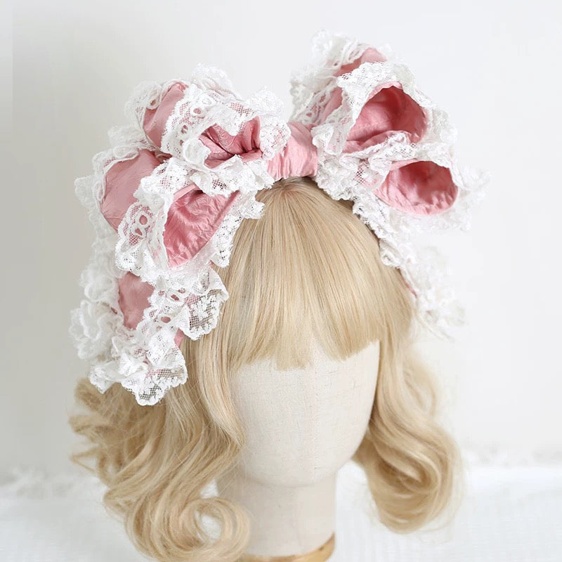 Royal Ruffles Lace Bow Headdress