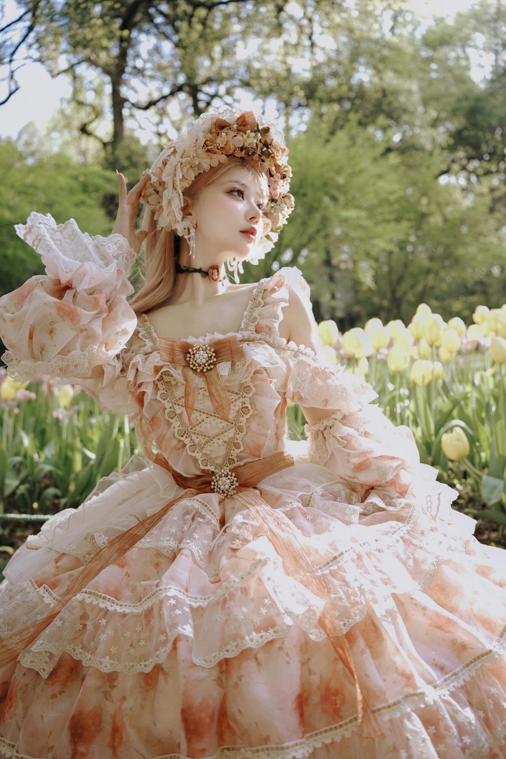 off-shoulder maxi dress lace ribbon