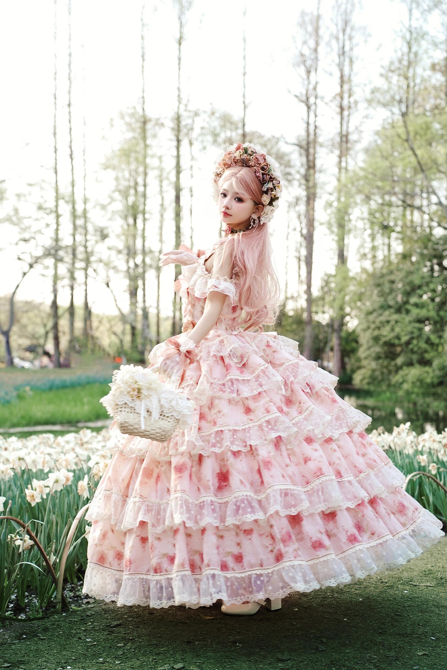 off-shoulder lace maxi dress ribbon trim