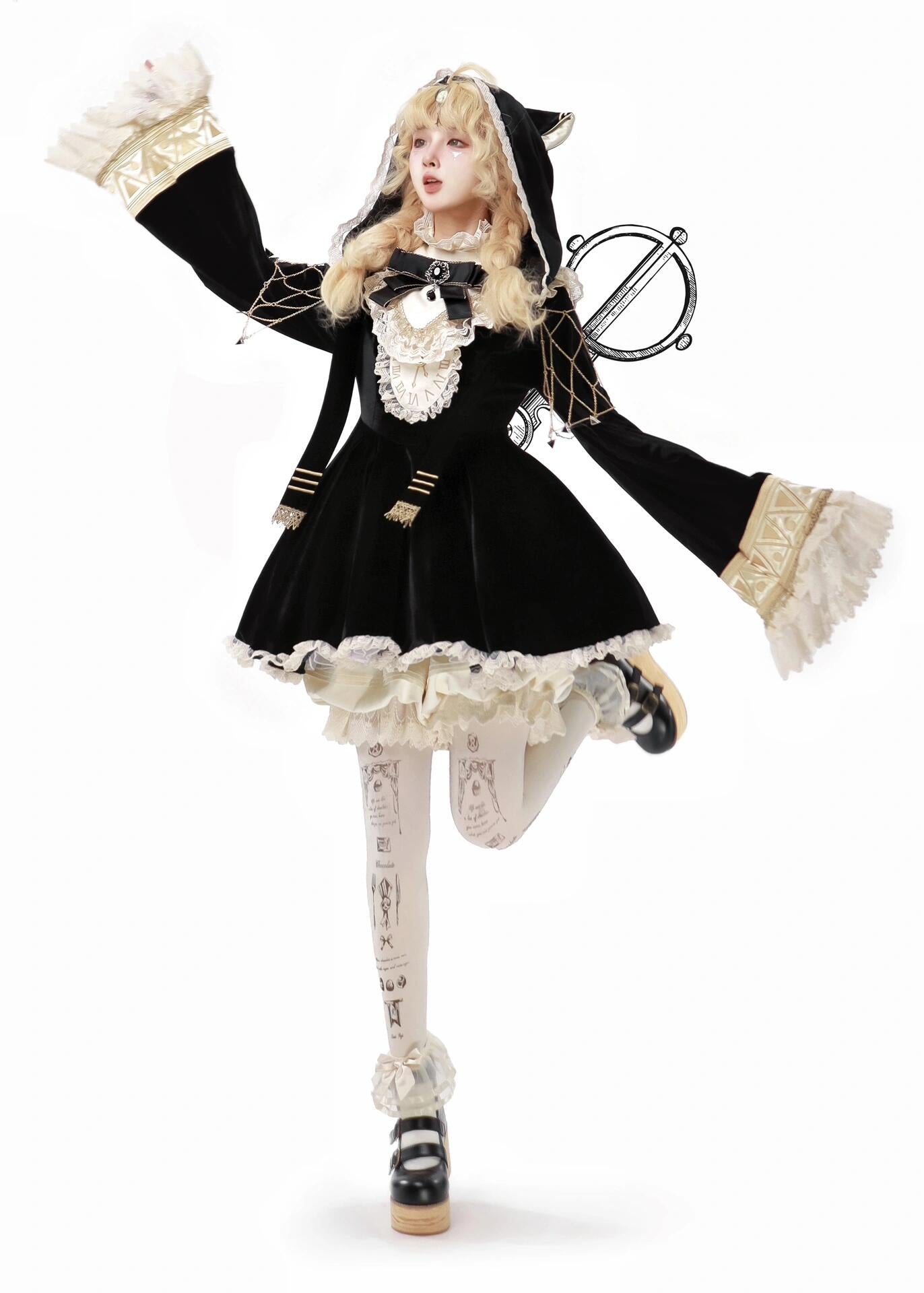 Sukuroi Exclusive Black Gothic Lolita Dress – A Witchy Wonderland