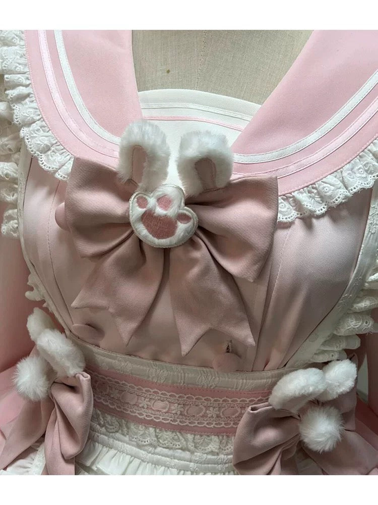 Cute pastel Lolita set with bunny theme