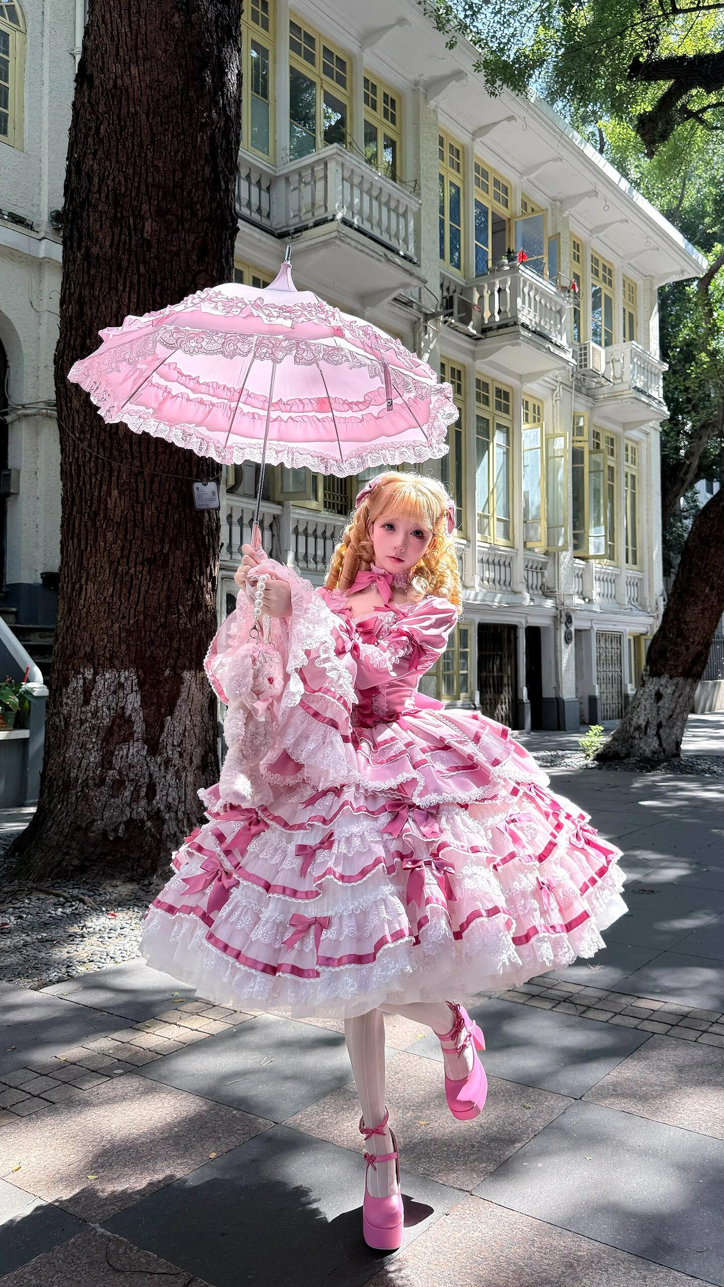 Heavenly Angel Cake Rococo Lolita Dress Pink