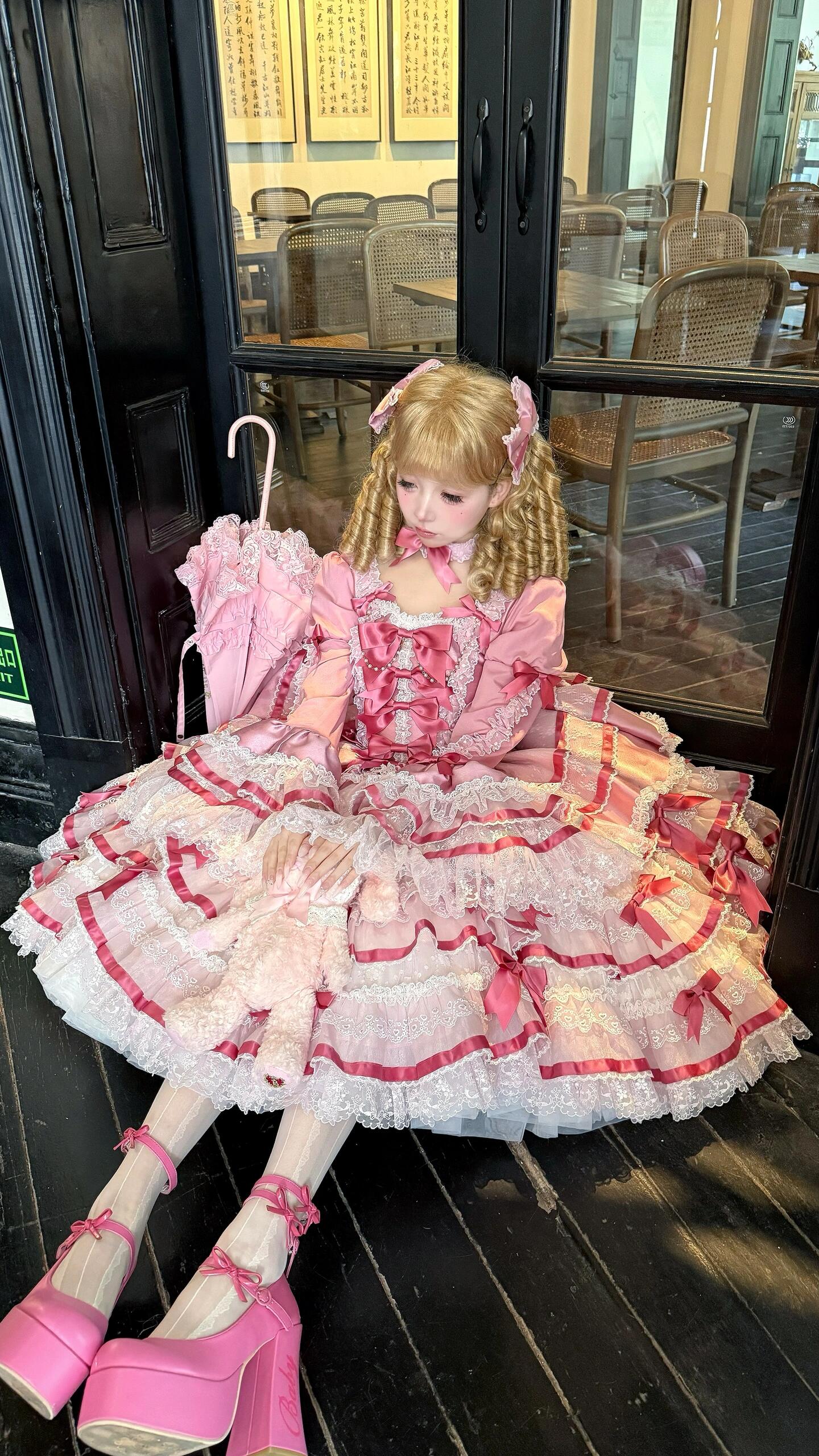 Heavenly Angel Cake Rococo Lolita Dress Pink