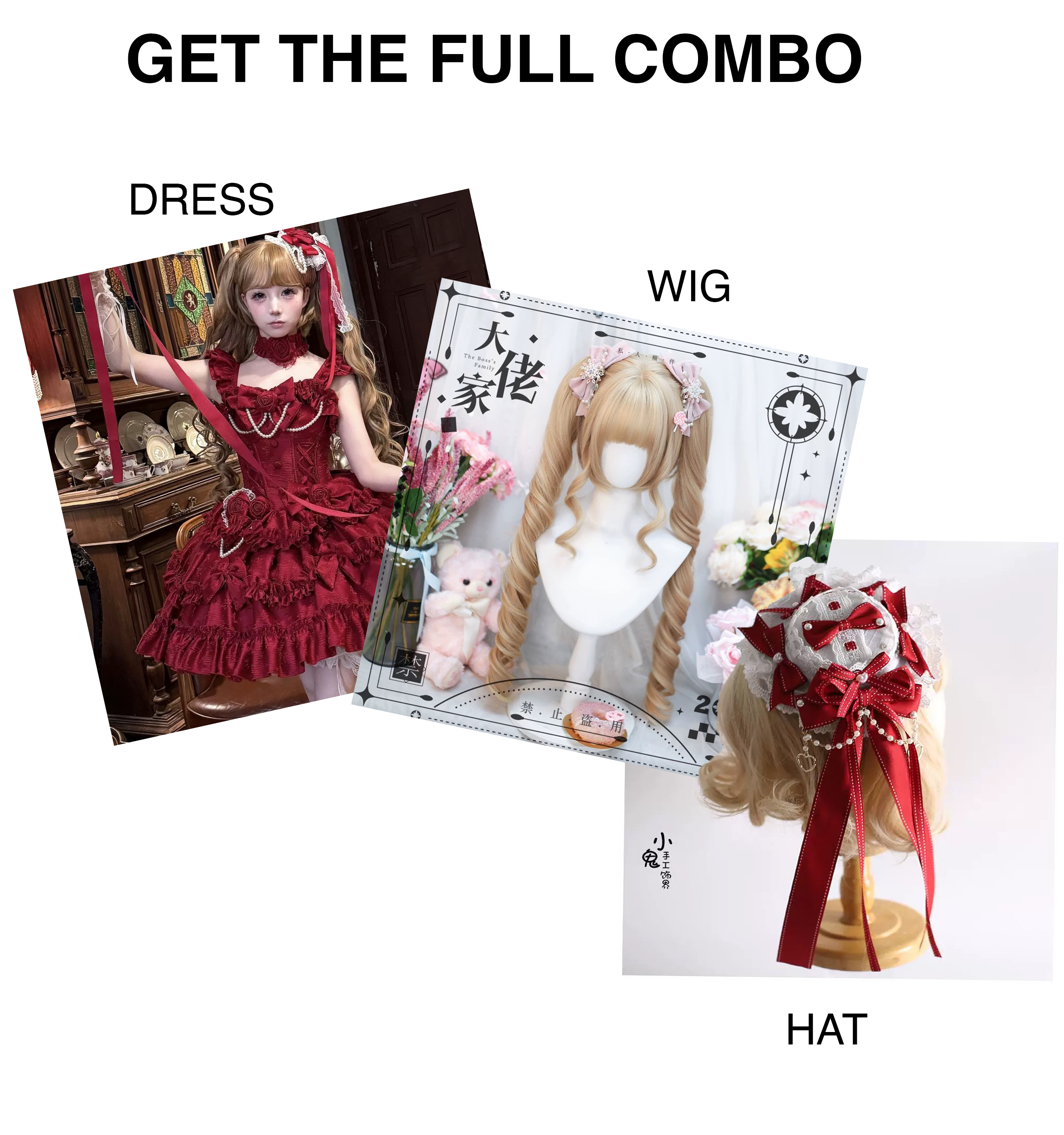 Red reffle dress with full combo