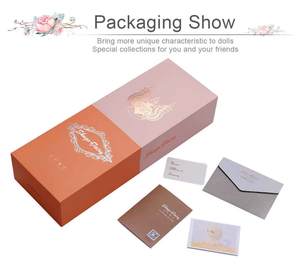 ShugaFairy Pegasus packaging with branded box, card, and booklet for doll collection