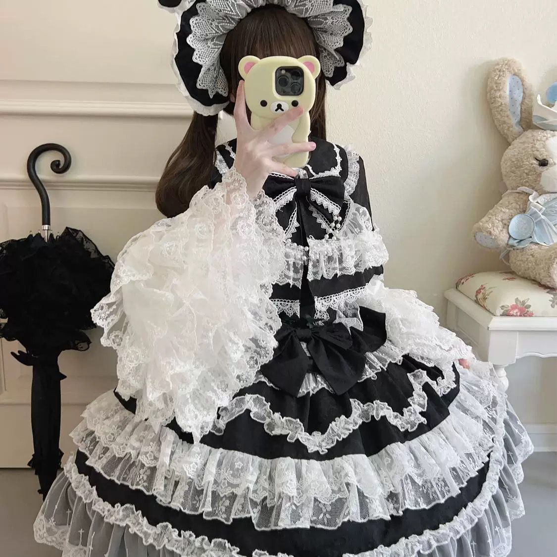 Midnight Lace Storybook JSK with Blouse (Bonnet Not Included)