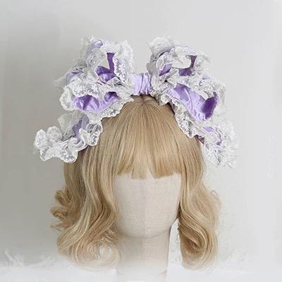 Royal Ruffles Lace Bow Headdress