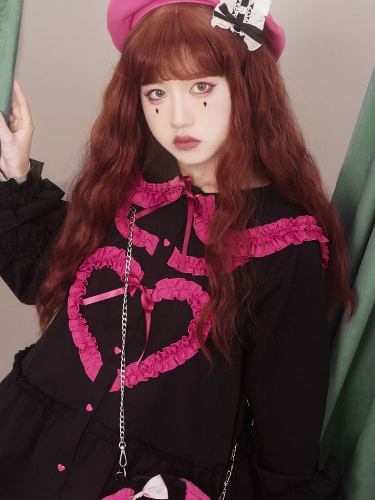 Reddish Brown Long Wavy Synthetic Wig