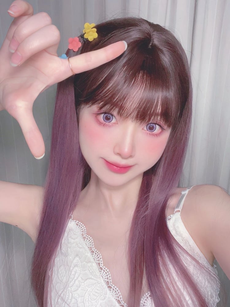 Purple and Pink Ombre Color Long Straight Synthetic Wig