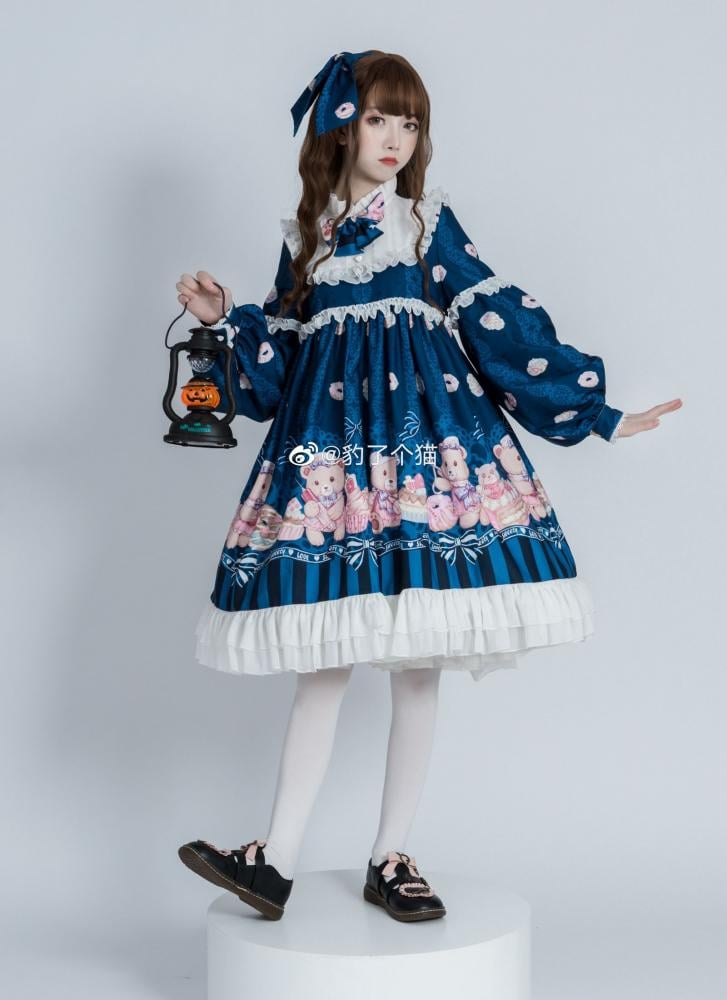 Nurse Bear Twins Lolita Dress One Piece