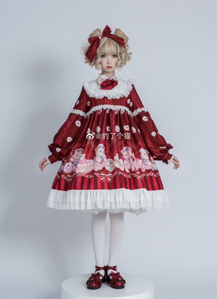 Nurse Bear Twins Lolita Dress One Piece