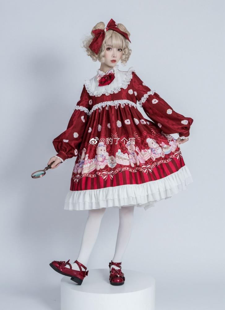 Nurse Bear Twins Lolita Dress One Piece