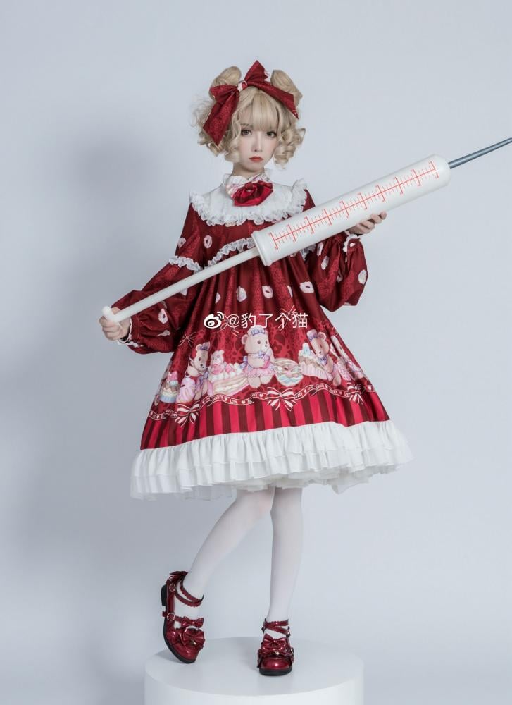 Nurse Bear Twins Lolita Dress One Piece