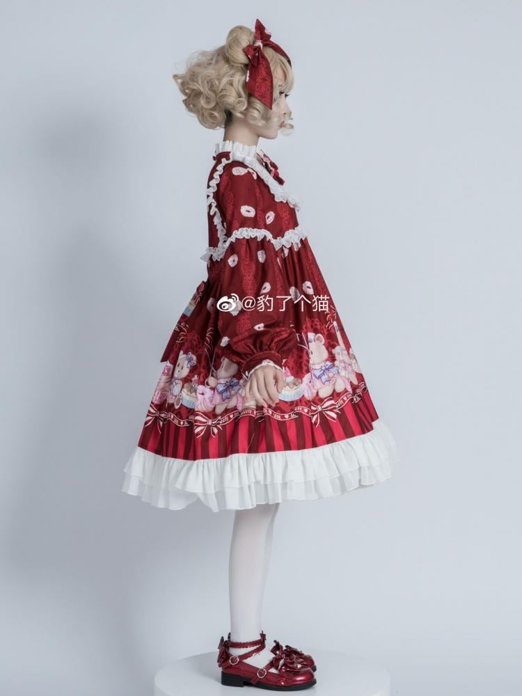 Nurse Bear Twins Lolita Dress One Piece