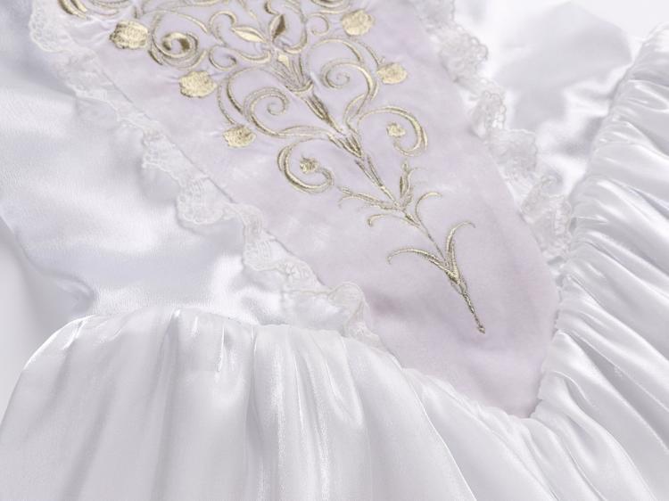 Lily of The Valley Manor Color White Embroidery Bodice Sweetheart Neckline Strapless Jumper Skirt