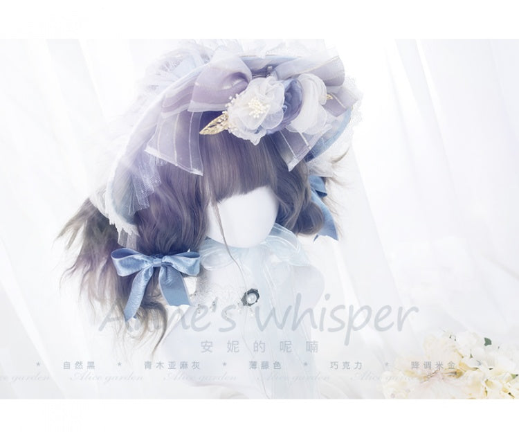 Thin Rattan Long curly Egg Roll Synthetic Wig