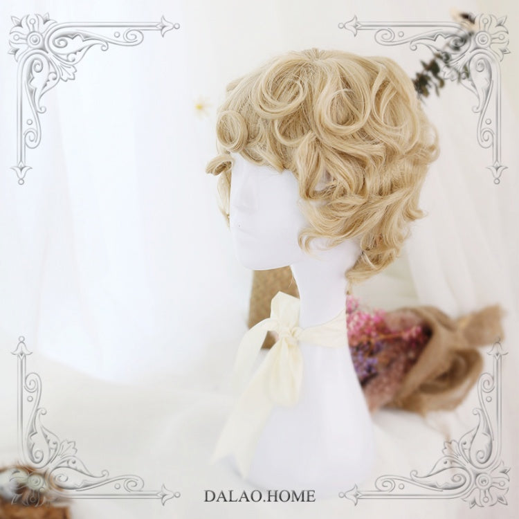 Roman Roll Couple Short Curly Synthetic Wig