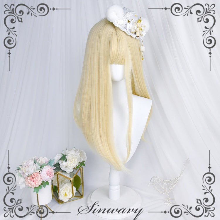 Snow Rabbit Microroll Long Curly Synthetic Wig