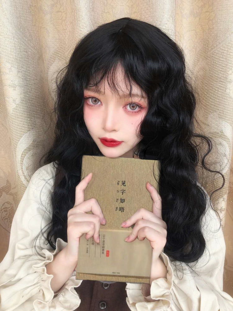 Popular Cute Wavy Wig with Bangs